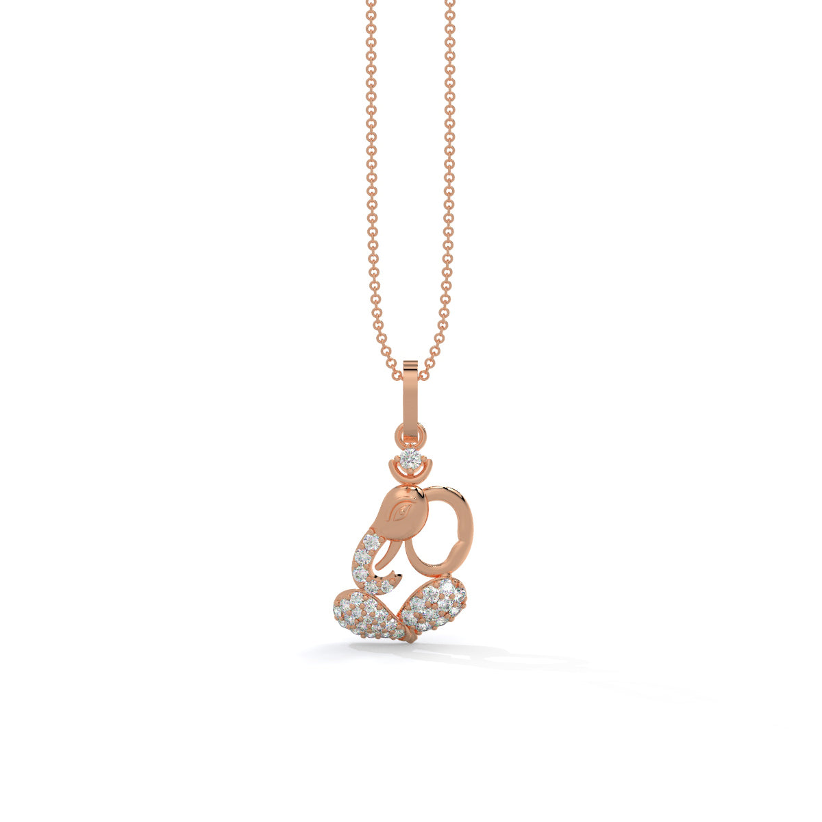 Divine Lord Ganesha Diamond Pendant