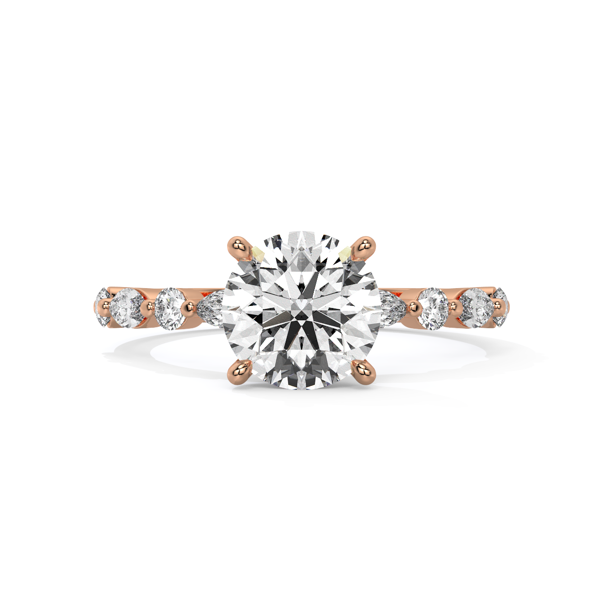 Opaline Bud Diamond Ring