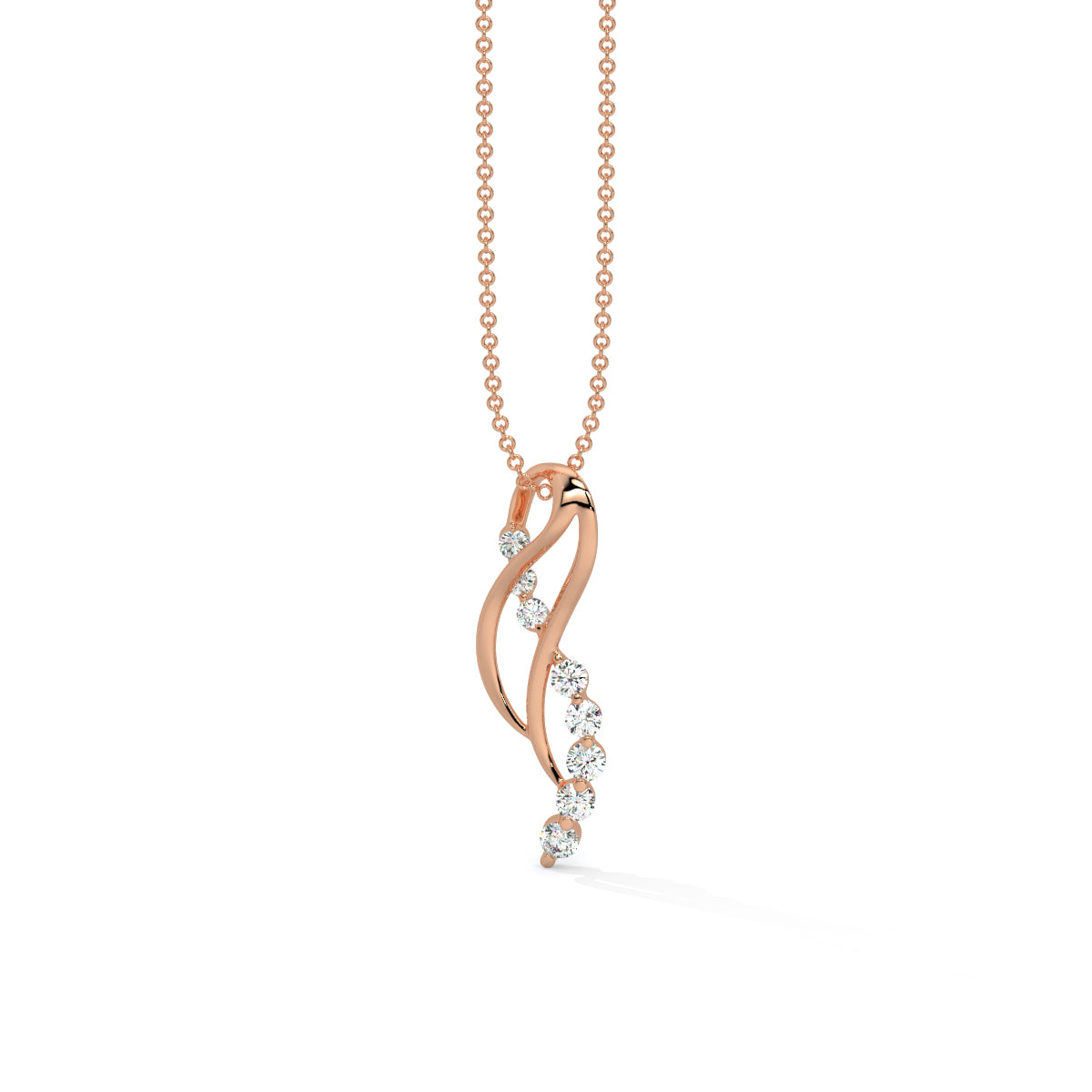 Twisting Diamond Flow Pendant
