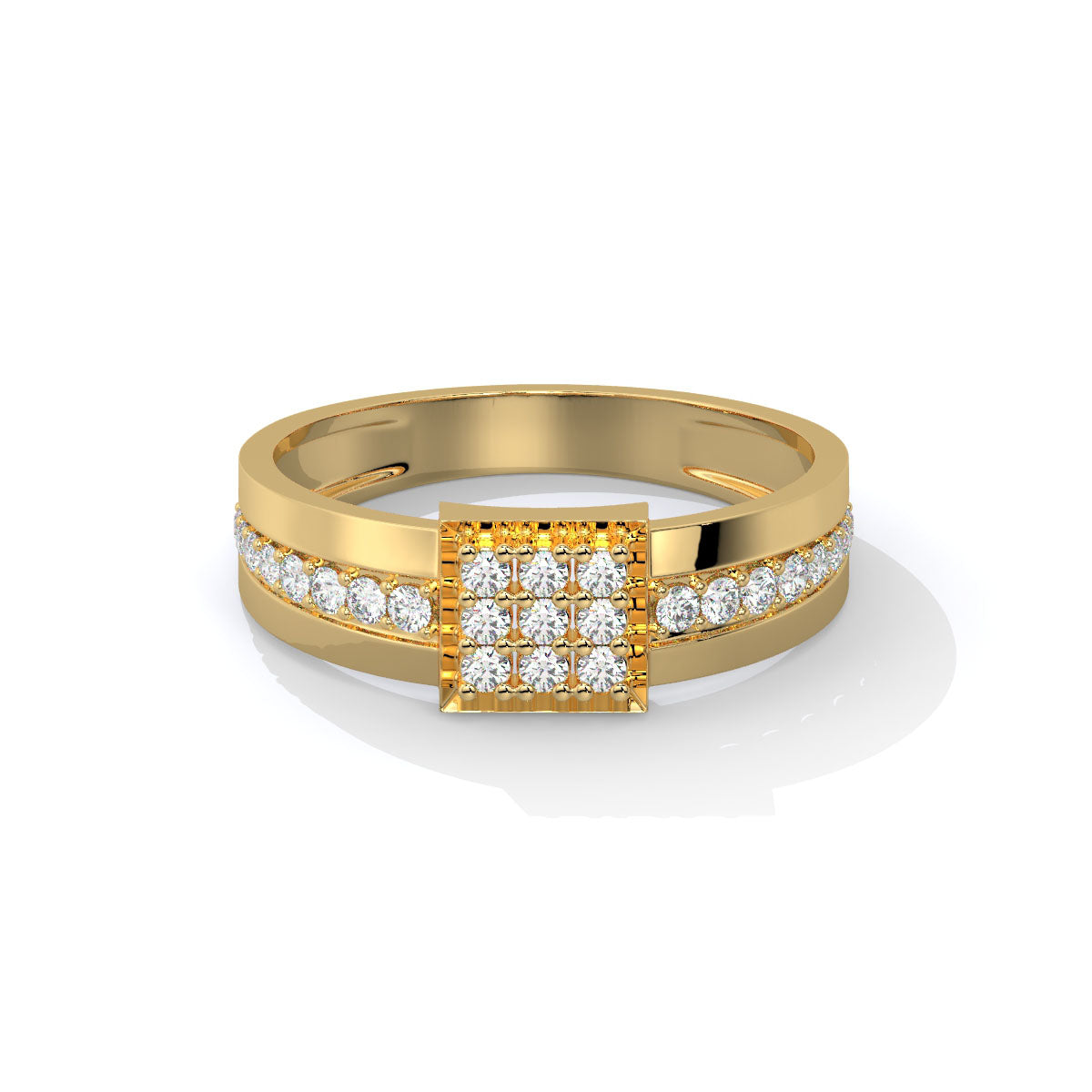 Royal Grid Men's Diamond Ring