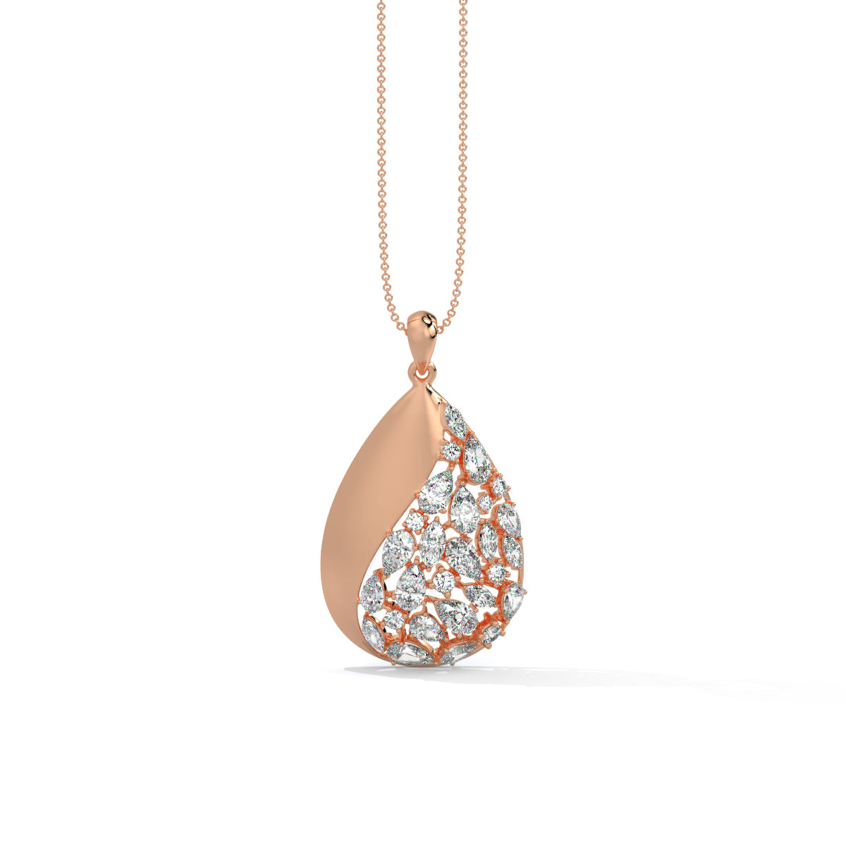 Royal Teardrop Diamond Pendant