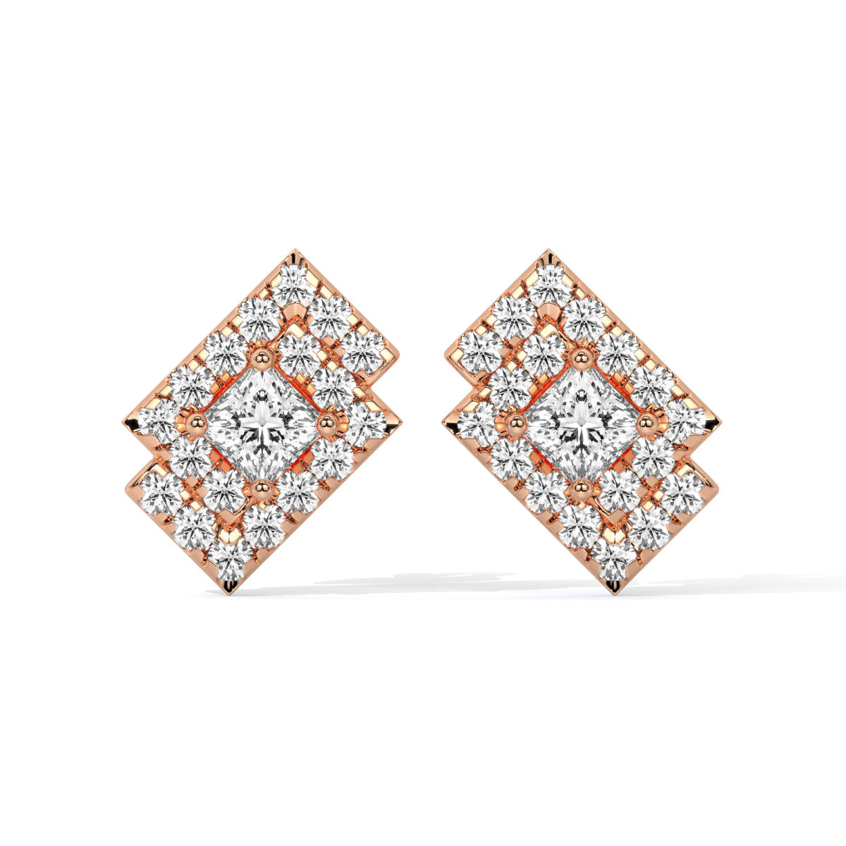 Solaris Frame Diamond Studs