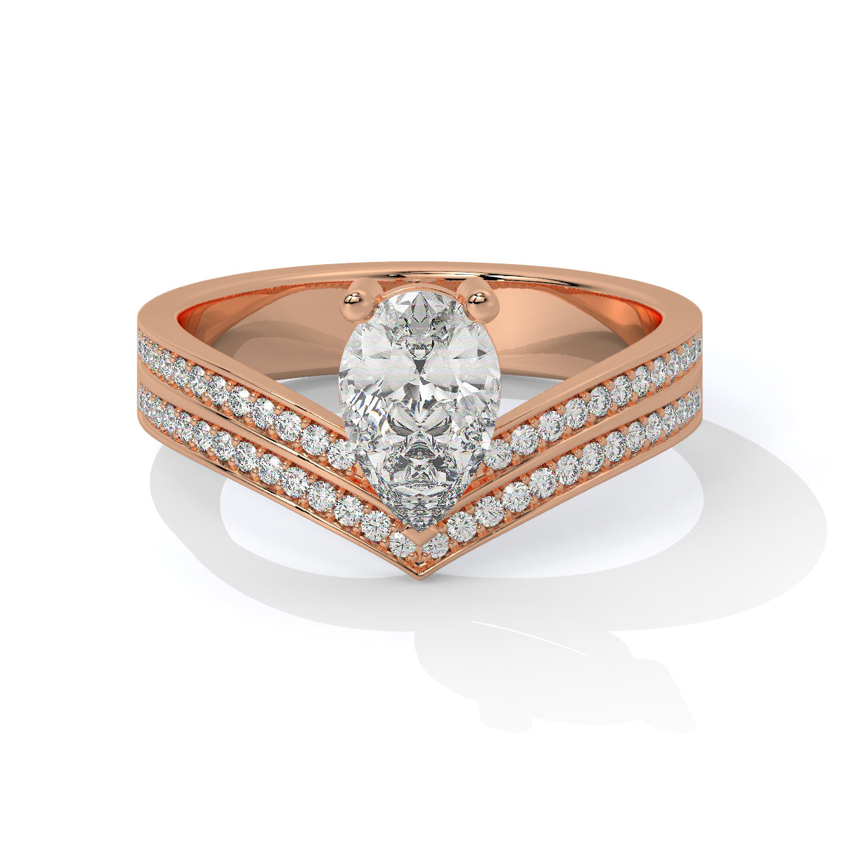Exquisite Pear-Cut Diamond Ring