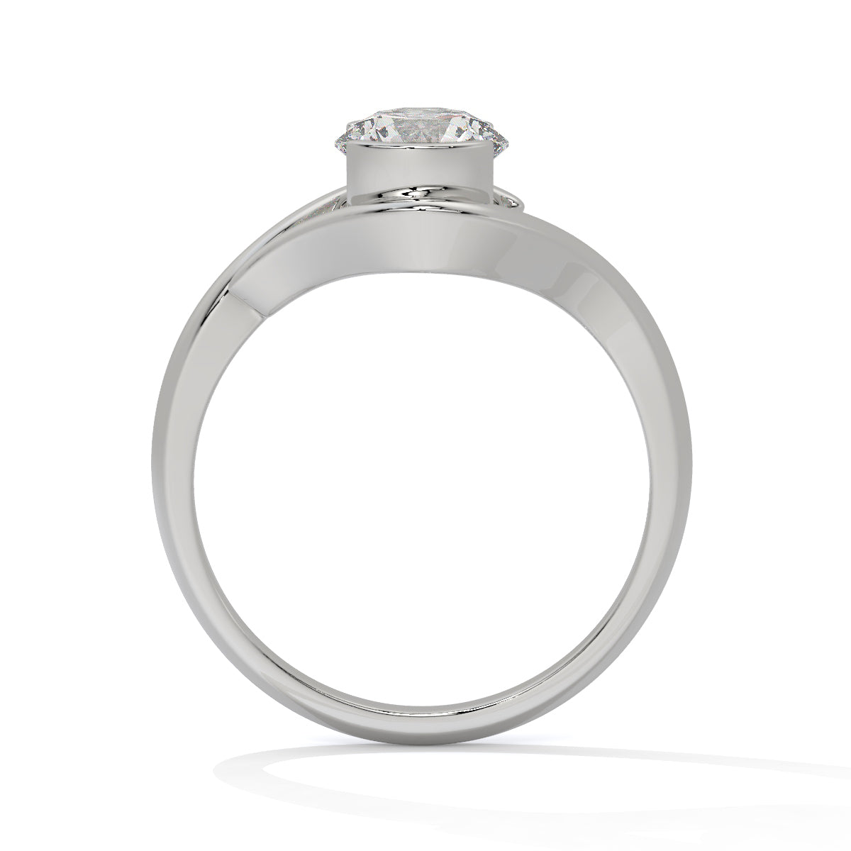 Sleek Solitaire Diamond Ring