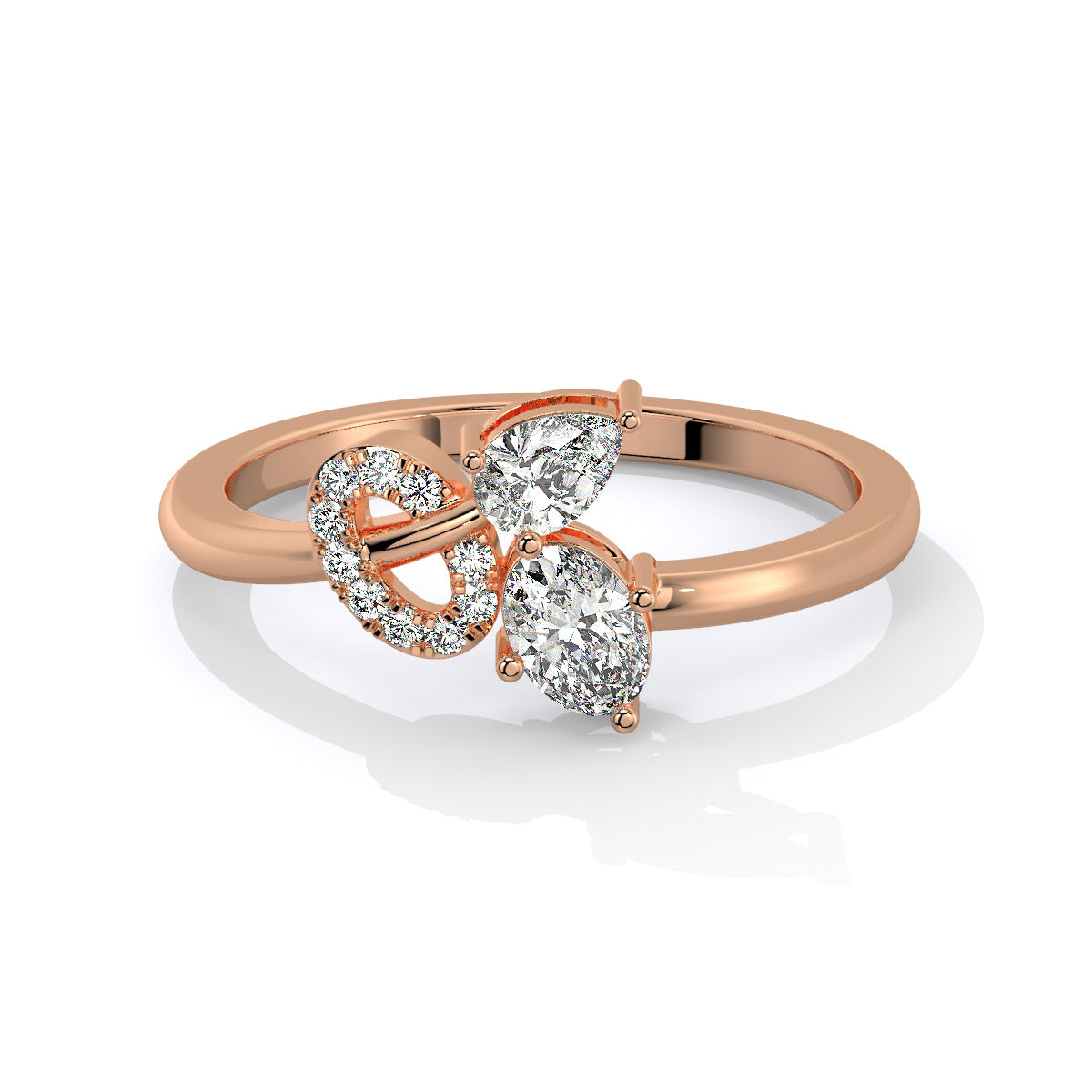 Flora Glint Petal Diamond Ring