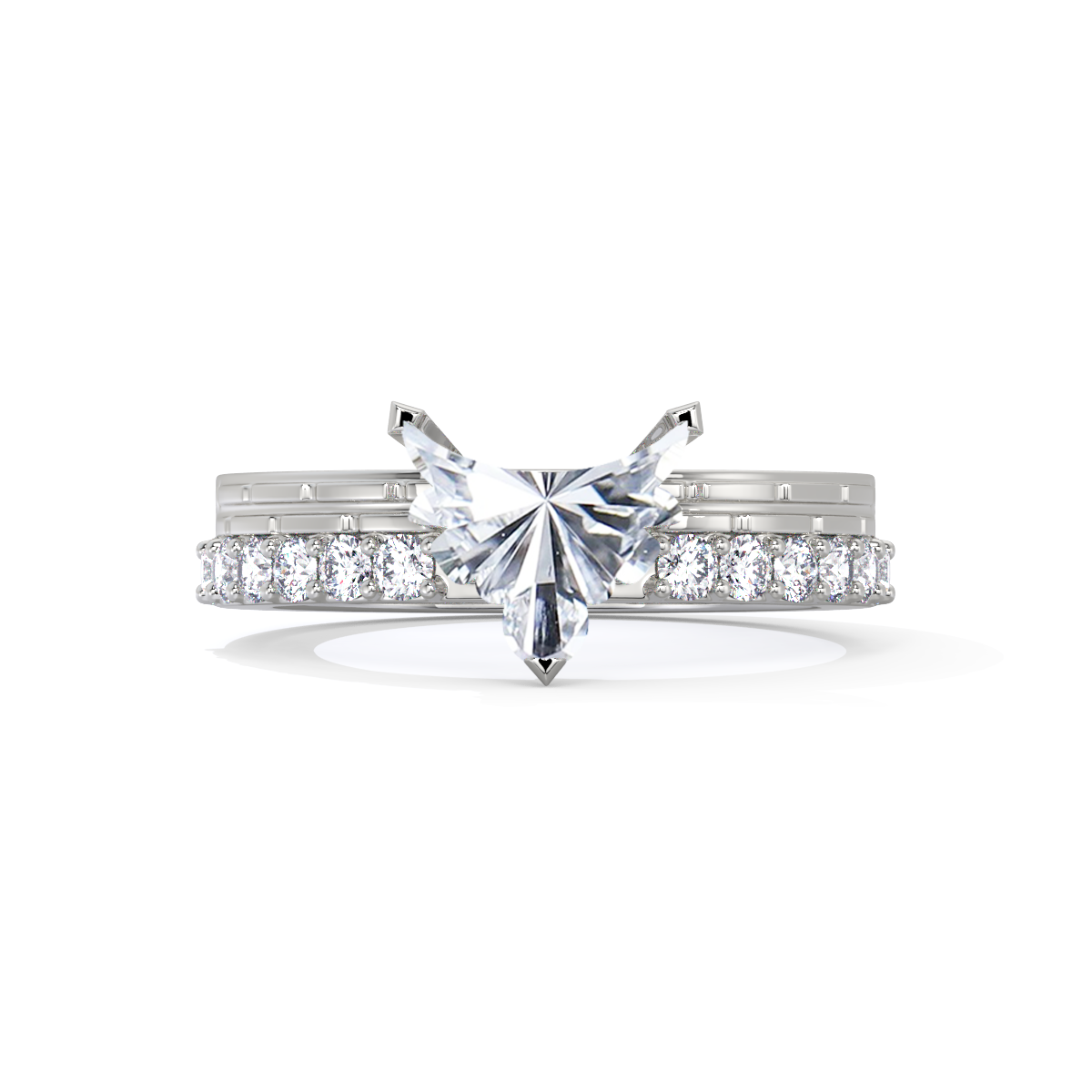 Bull-Cut Diamond Men's Ring