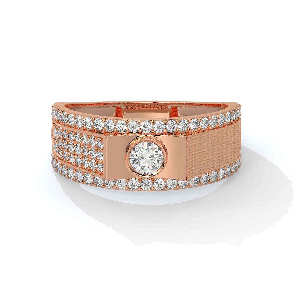Majestic Zenith – Bold Men's Diamond Ring