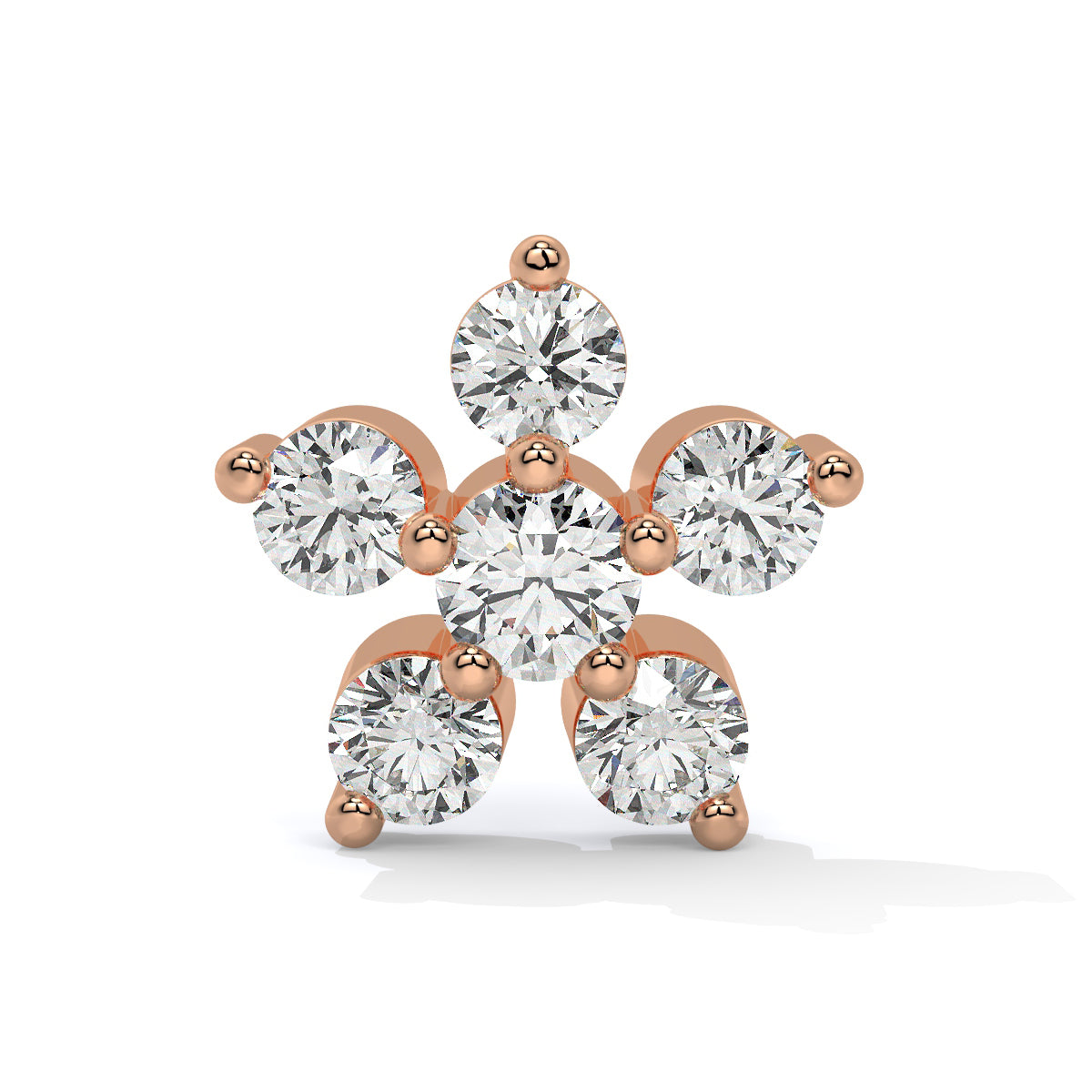 Radiant Starburst Diamond Nose Pin