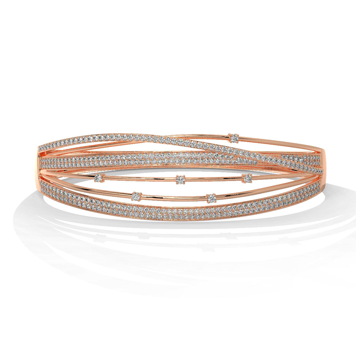 Dazzle Flow Diamond Bangle