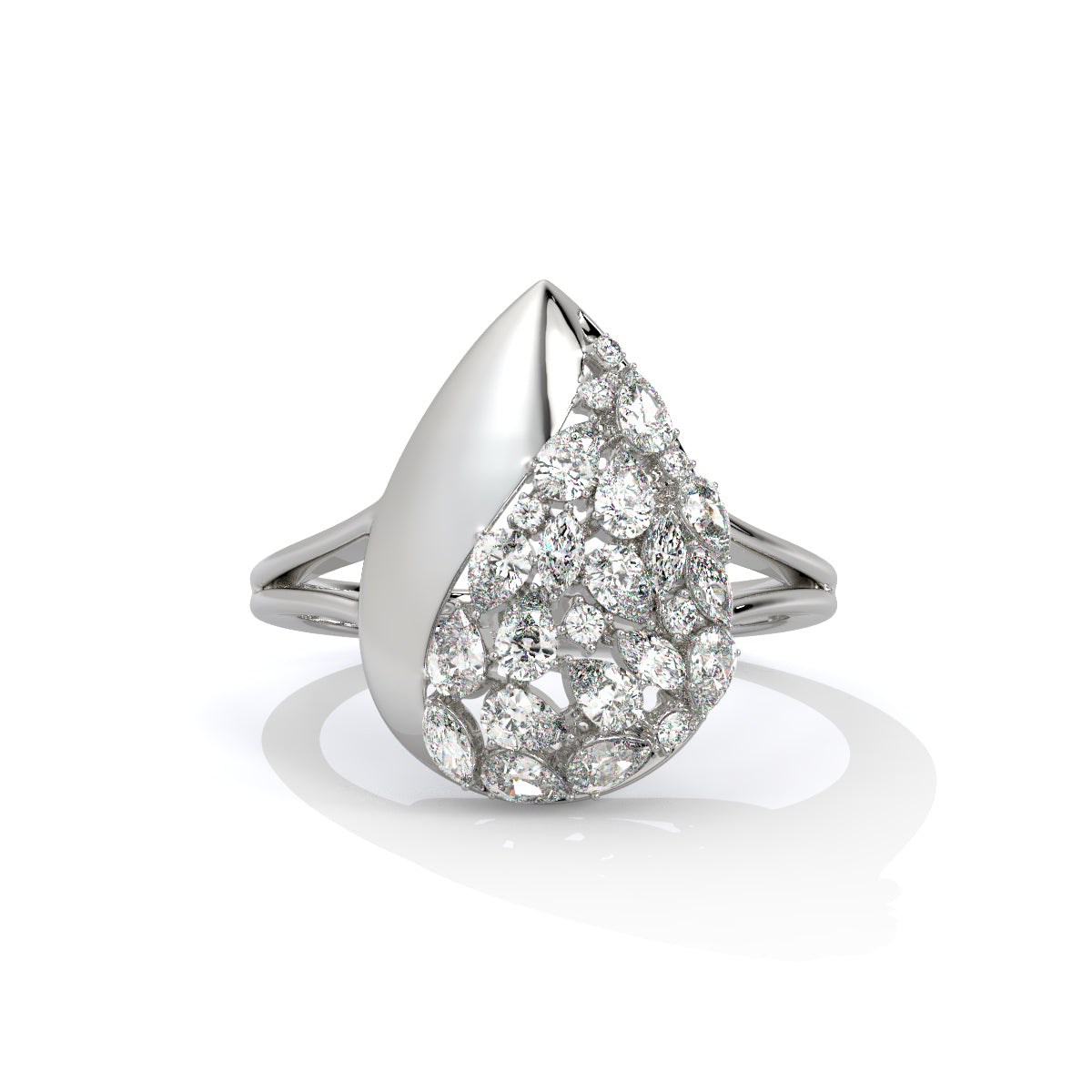 Teardrop Diamond Ring
