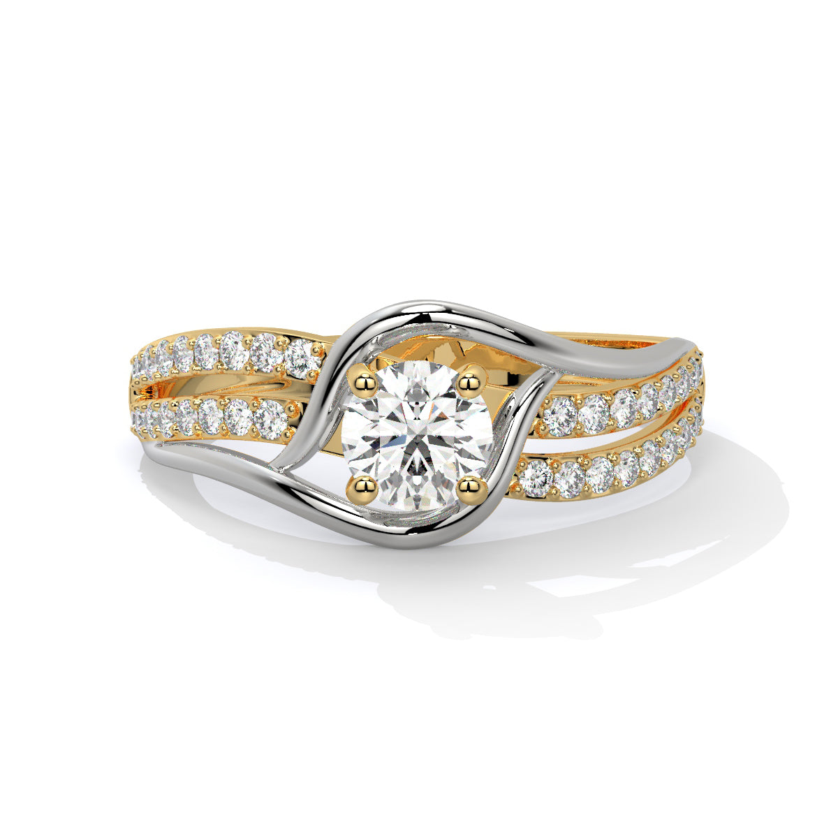 Stunning Two-Tone Diamond Ring