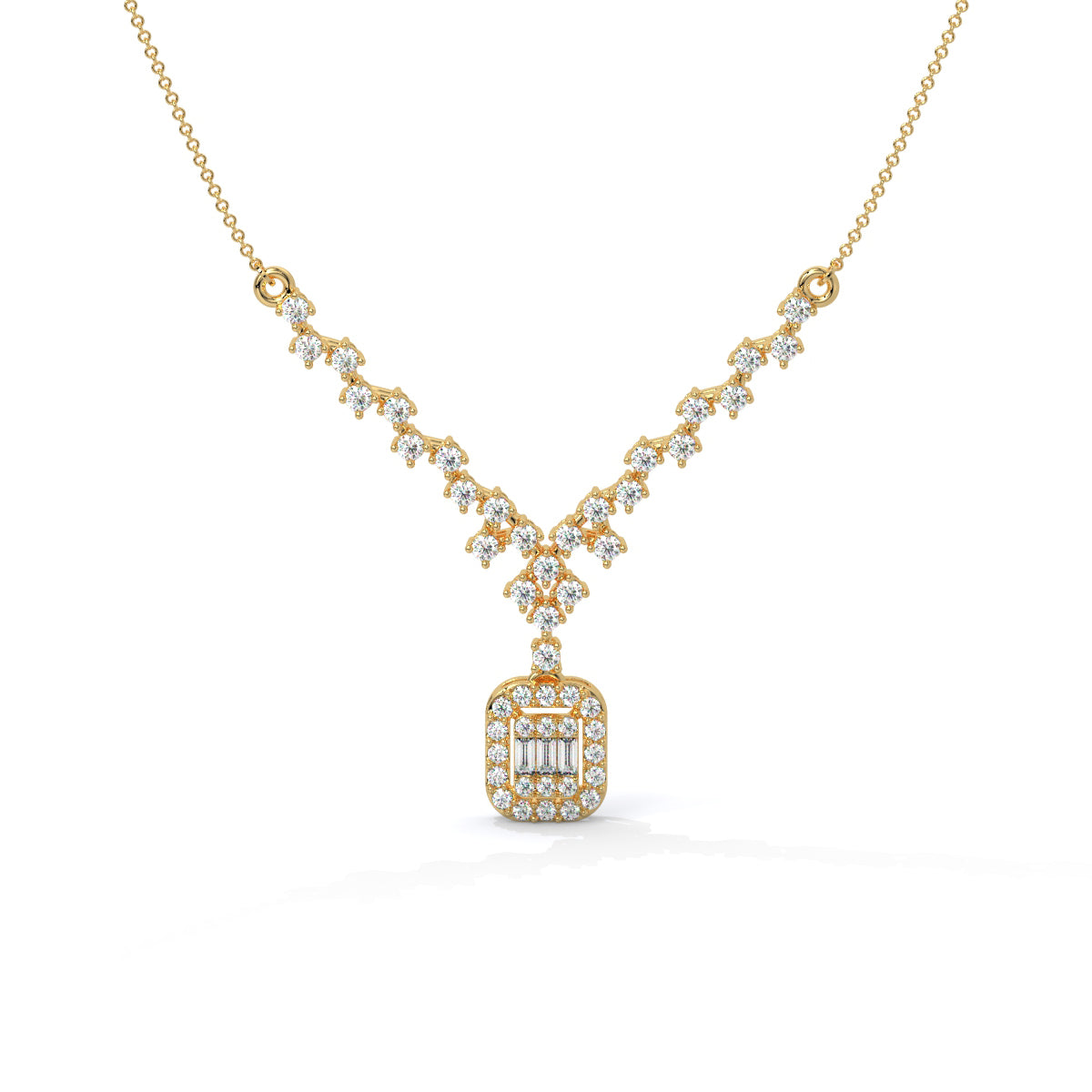 Exquisite Diamond Halo Pendant