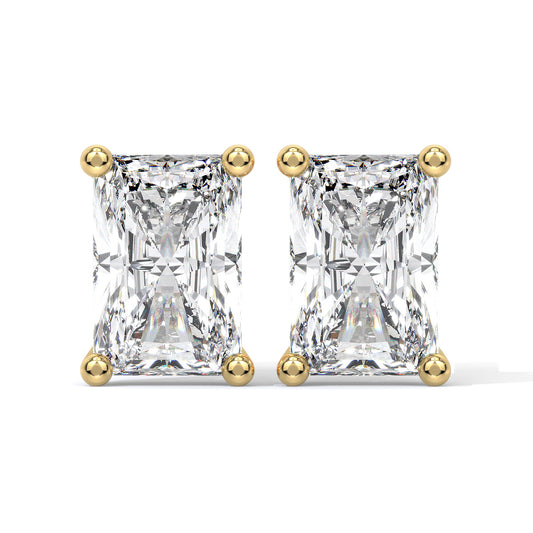 Radiant-Cut Diamond Studs