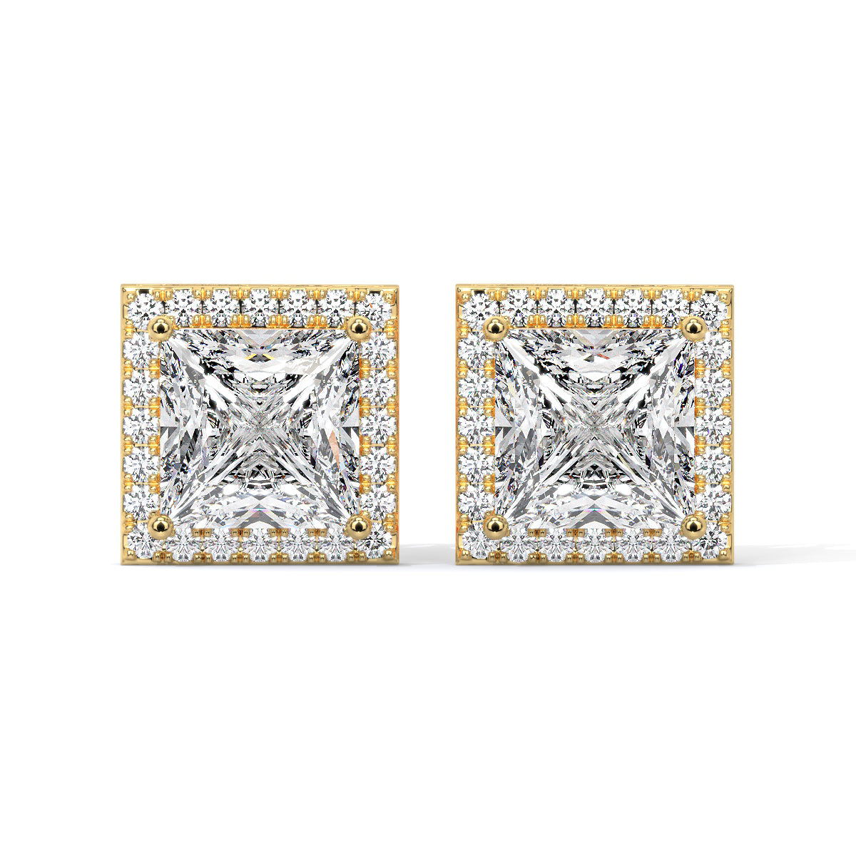 Crown Edge Diamond Studs
