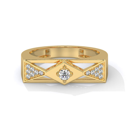 GeoLuxe Tri-Shape Men's Diamond Ring