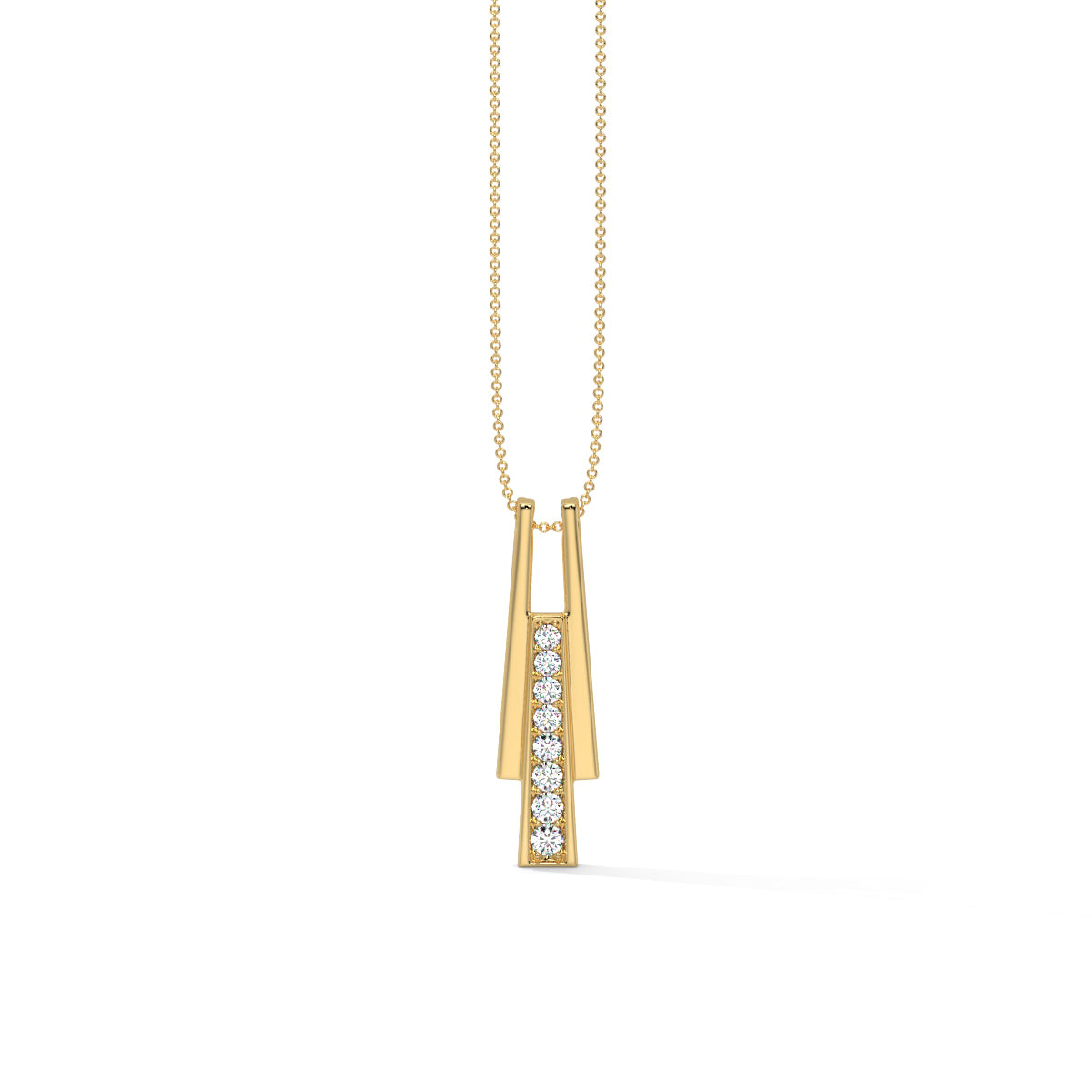 Sleek Elegance Diamond Bar Pendant