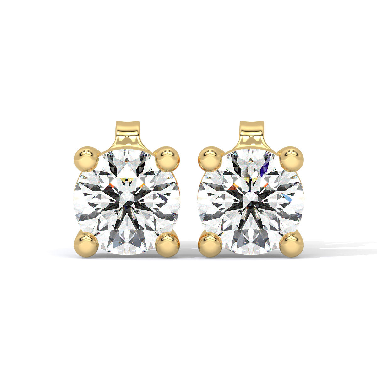 Shining Solitaire Diamond Studs