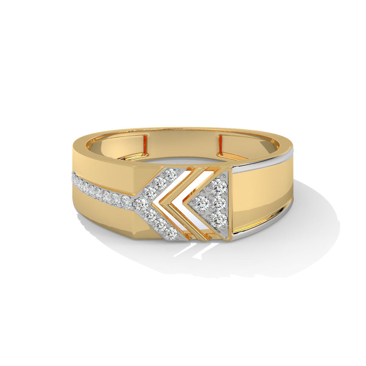 Regal Apex – Dual-Tone Men's Diamond Ring