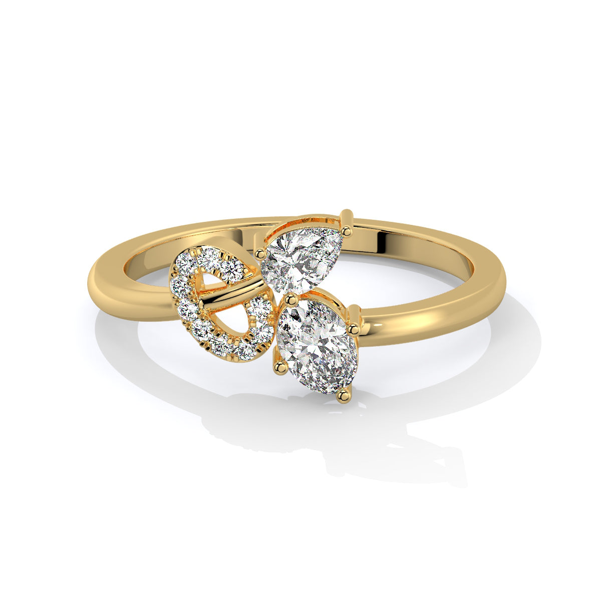 Flora Glint Petal Diamond Ring