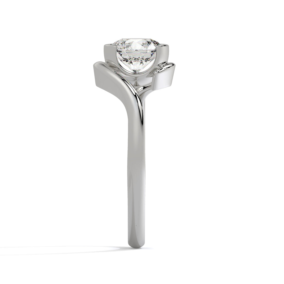 Sleek Solitaire Diamond Ring