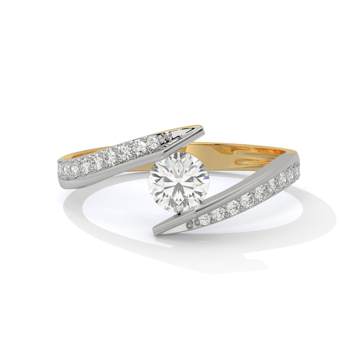 Eternal Embrace – Dual-Tone Diamond Ring