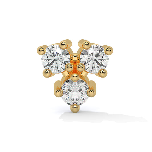 Dazzle Trio Diamond Nose Pin