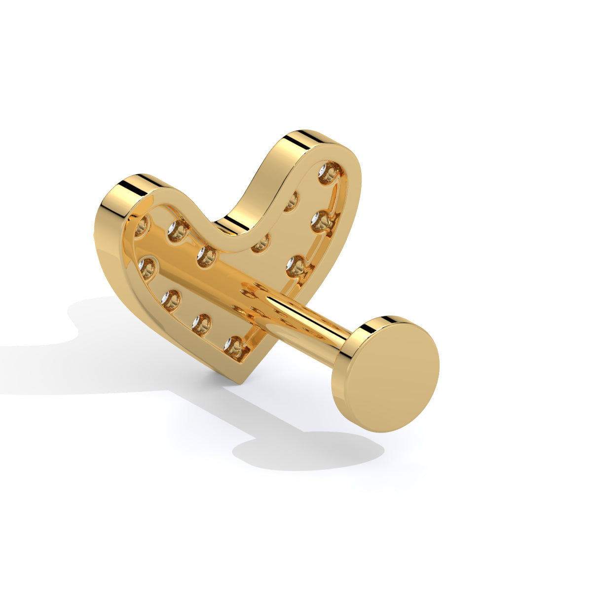 HeartGlow Diamond Nose Pin