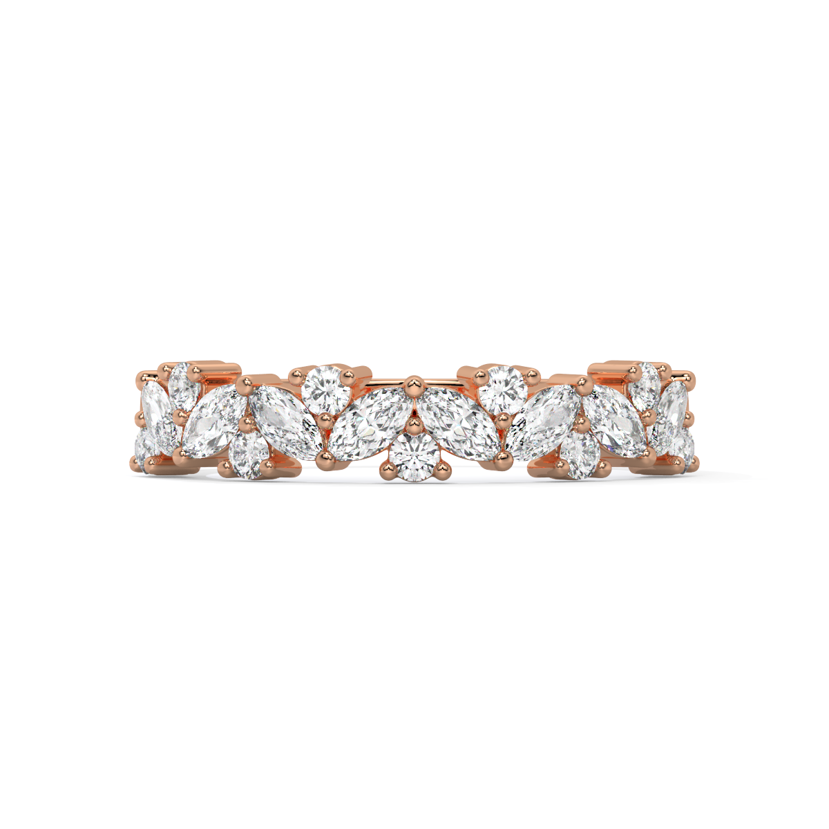 Contour Asymmetrical Diamond Ring