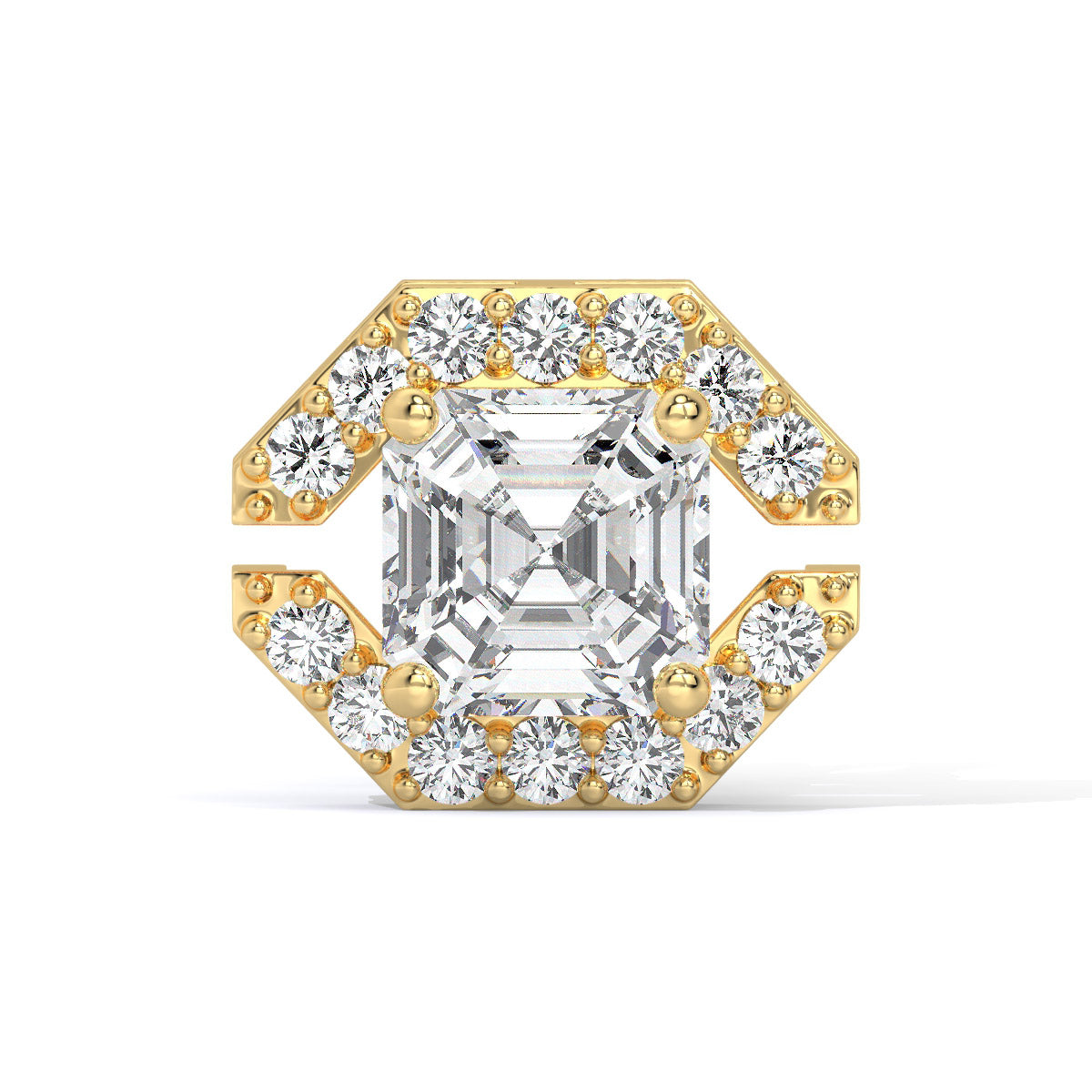 Glintara Edge Men's Diamond Stud