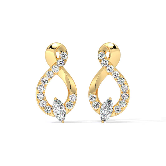 Florencia Curve Sparkling Diamond Drops