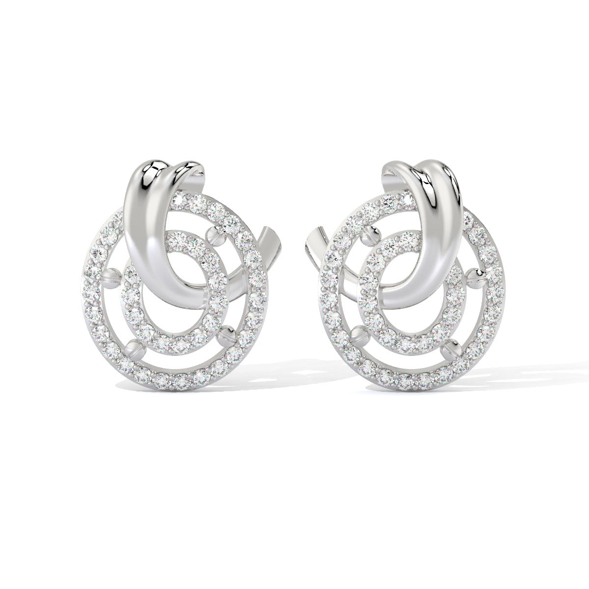 Whirling Grace Diamond Studs