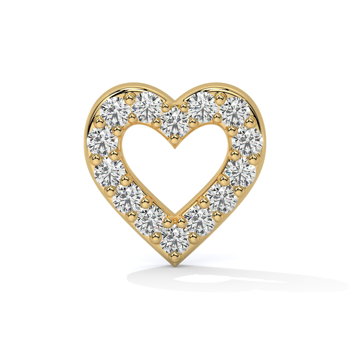 Eternal Love Diamond Heart Nose Pin