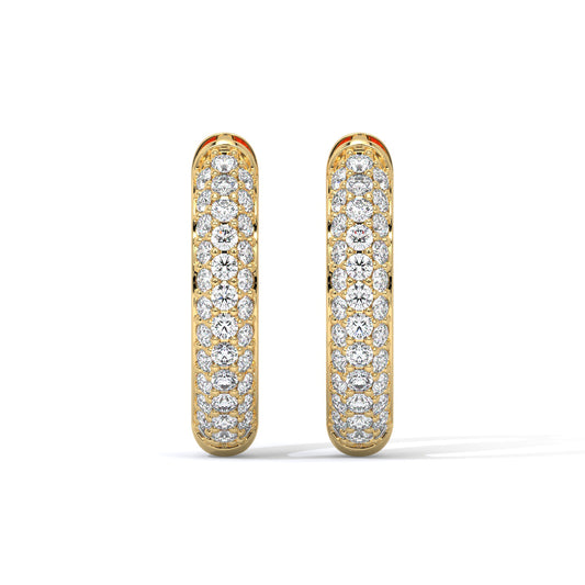 Auric Loop Diamond Hoops