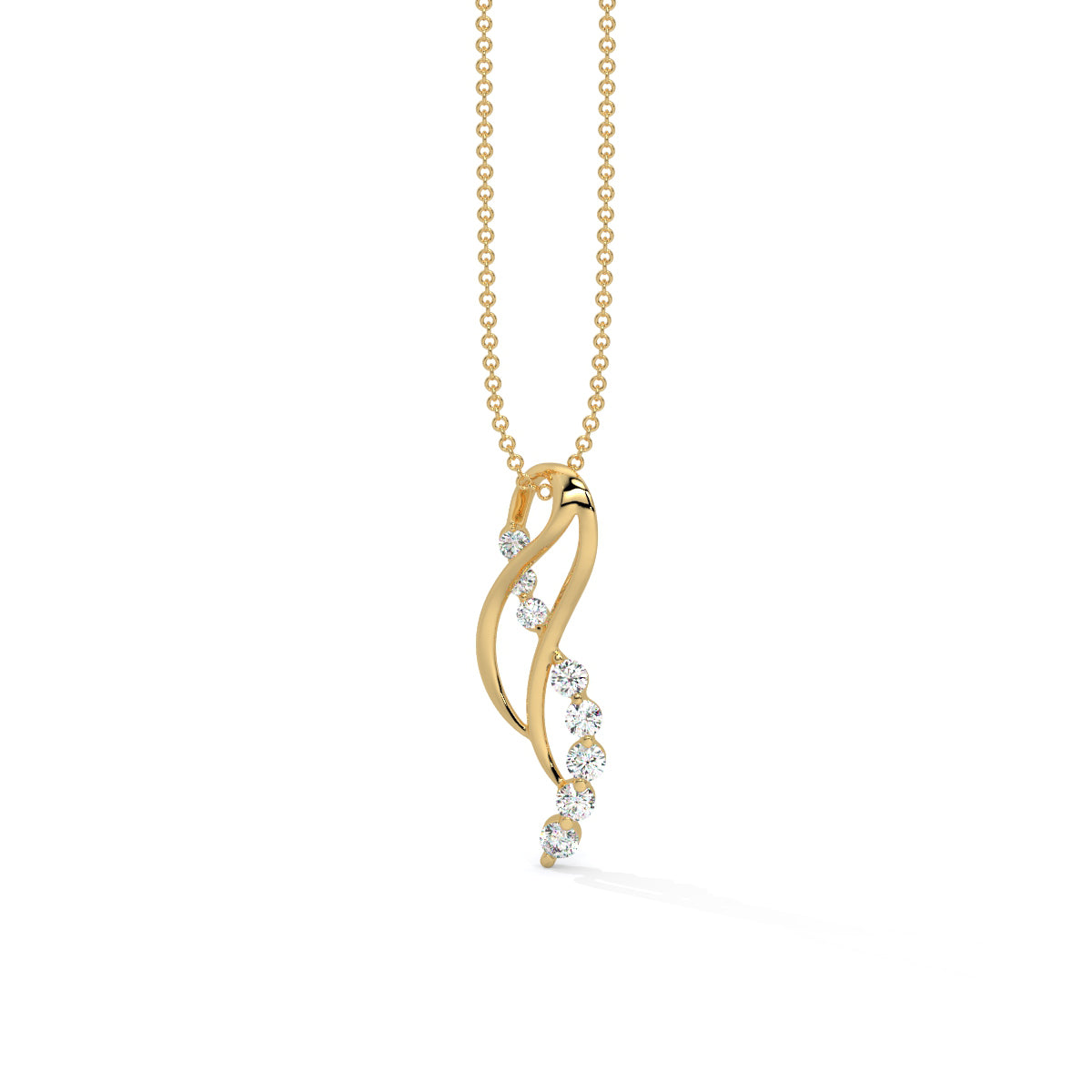 Twisting Diamond Flow Pendant