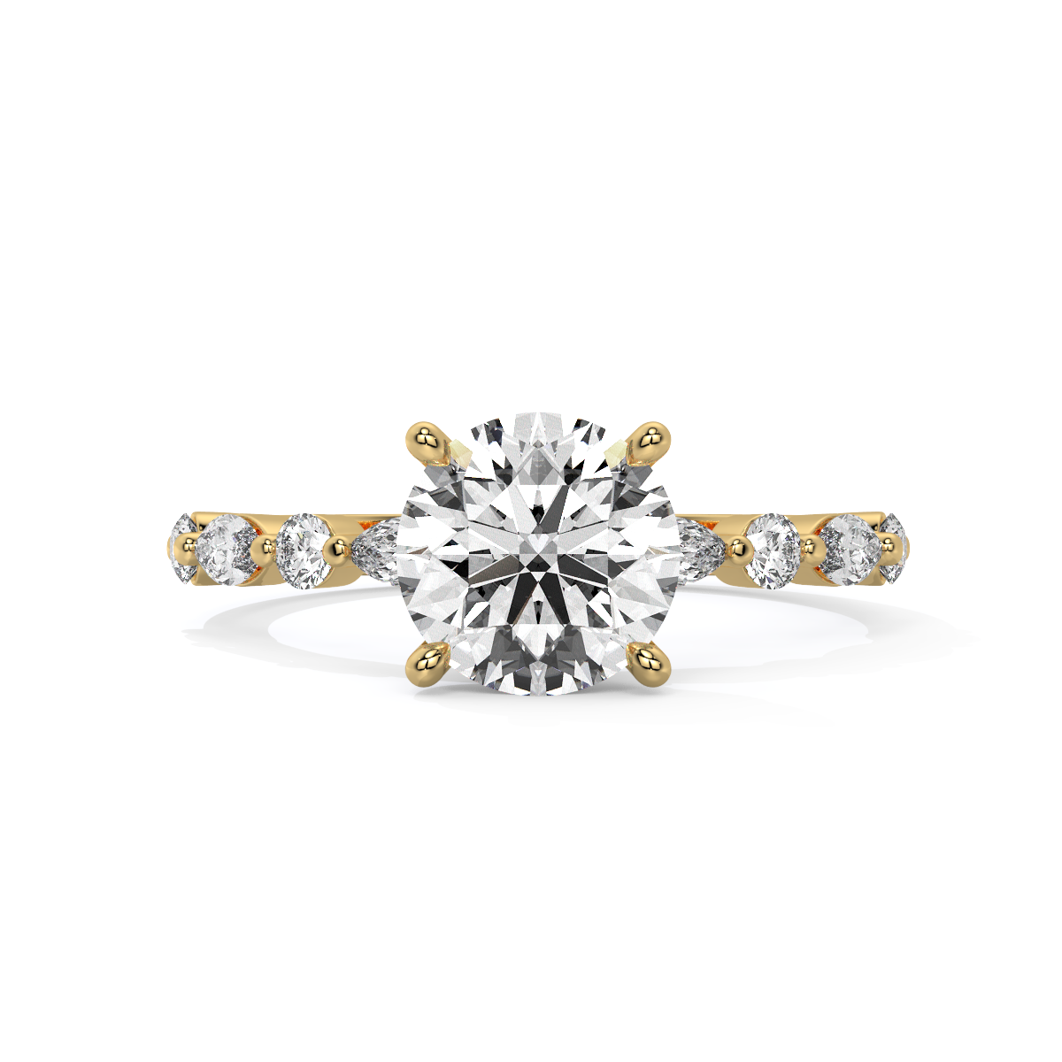 Opaline Bud Diamond Ring