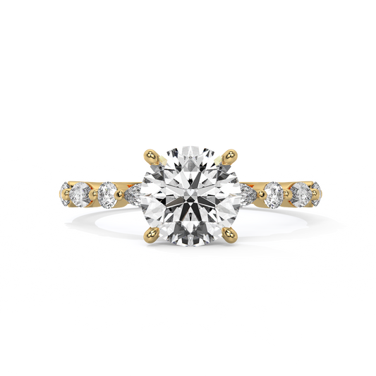 Opaline Bud Diamond Ring