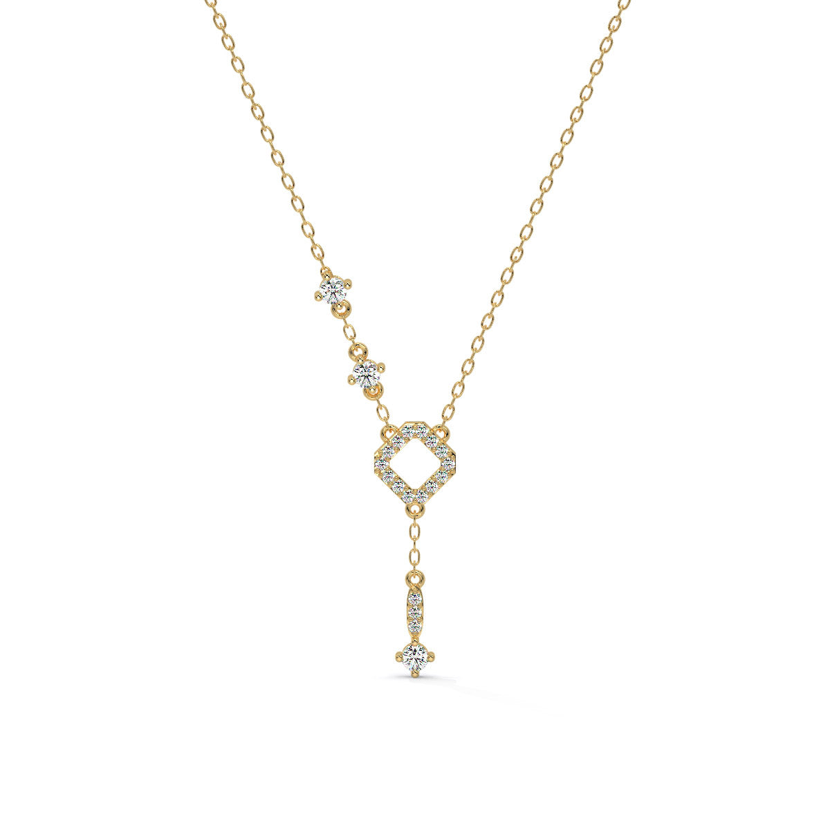 Stellar Prism Diamond Cascade Pendant