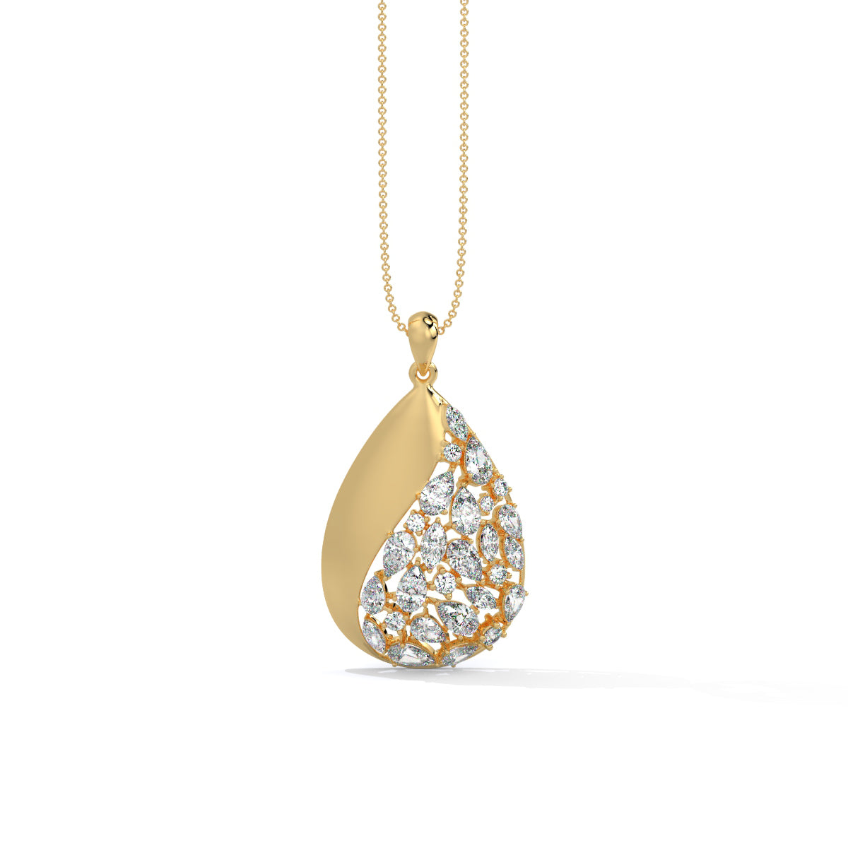 Royal Teardrop Diamond Pendant