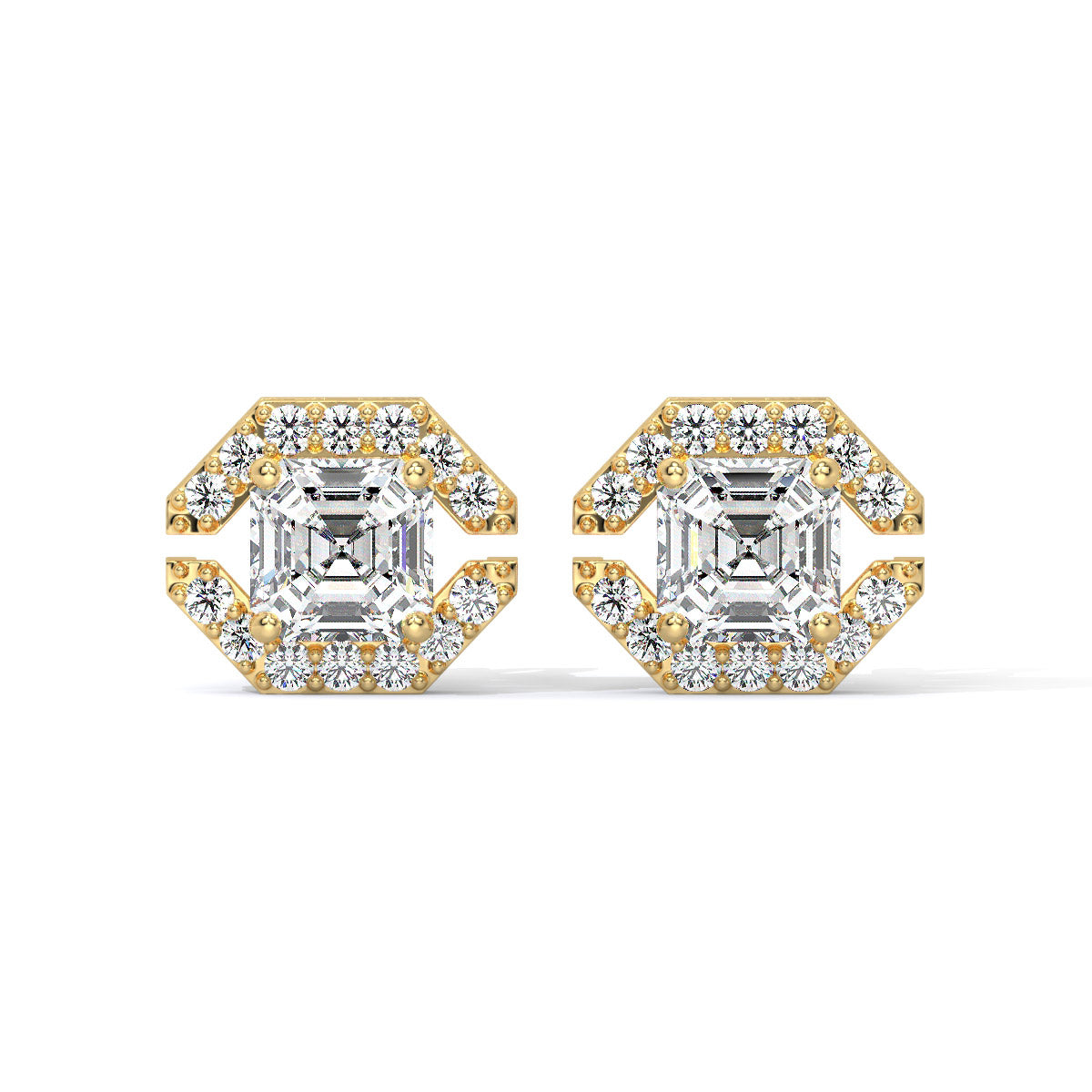 Glintara Edge Diamond Studs