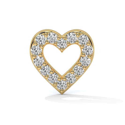 Eternal Love Diamond Heart Nose Pin