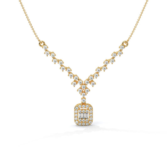 Exquisite Diamond Halo Pendant