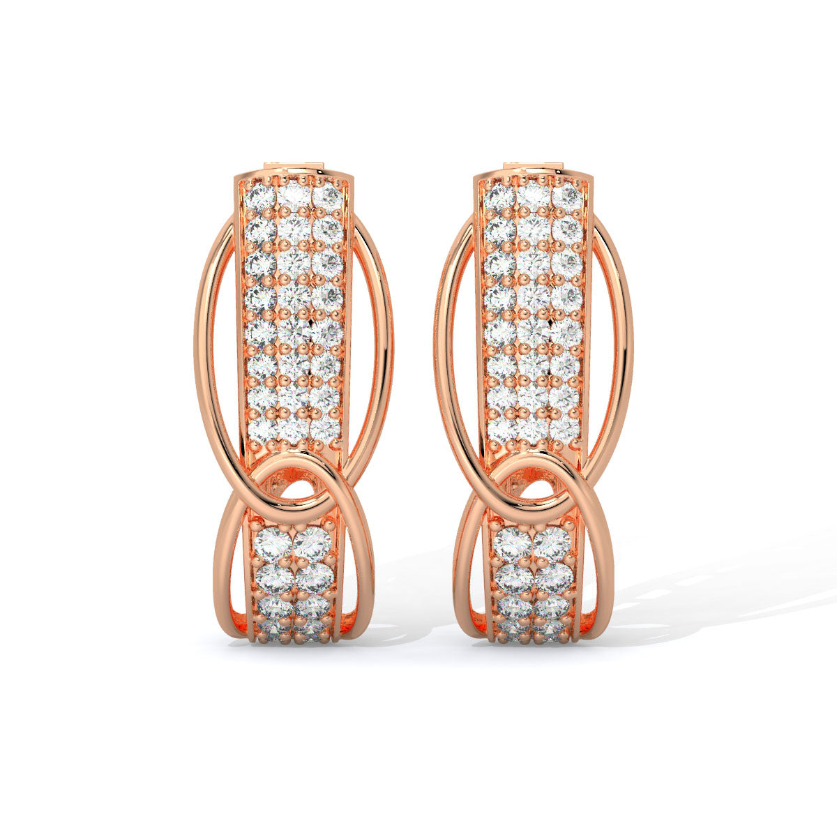 Timeless Twist Diamond Hoops