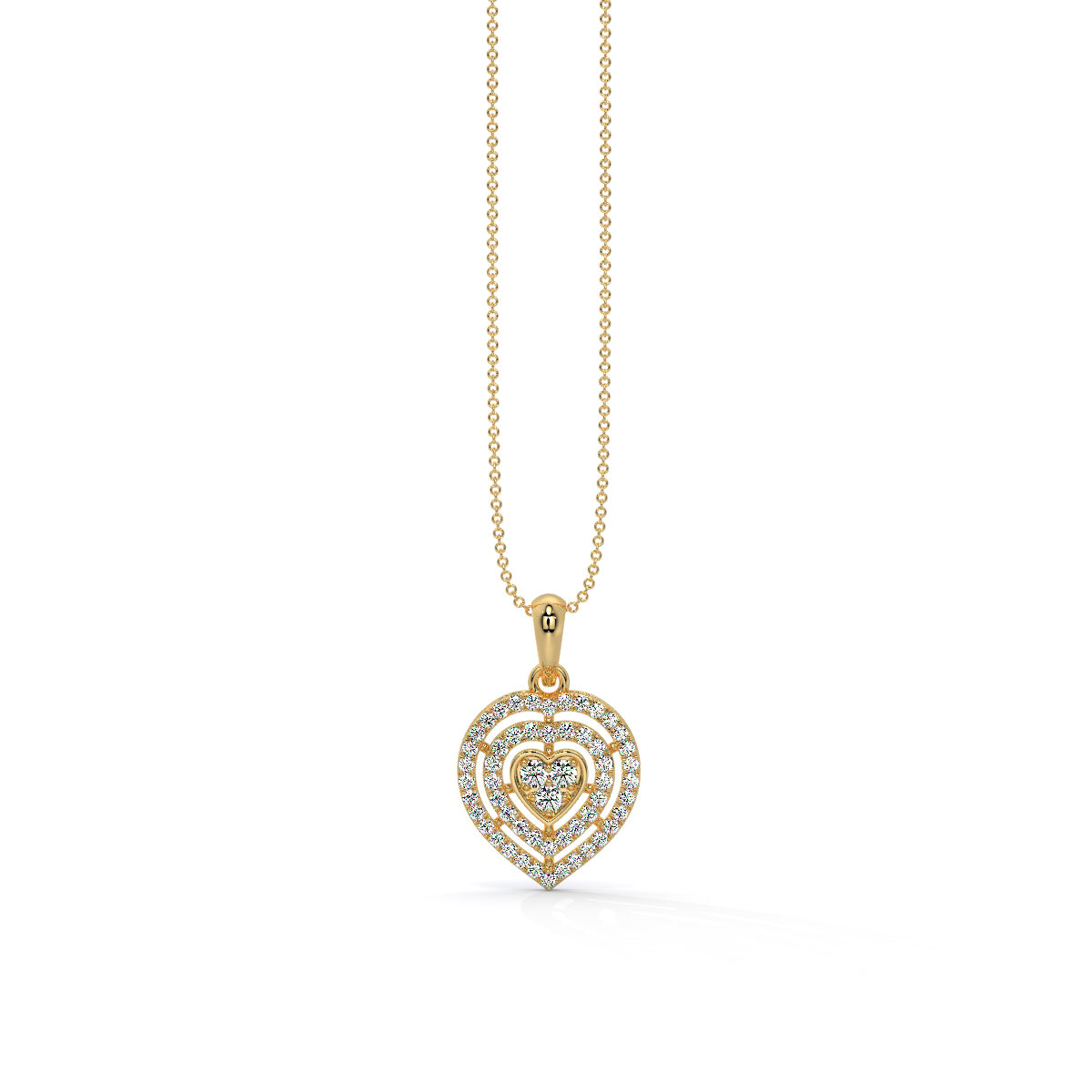 Starlight Diamond Heart Pendant