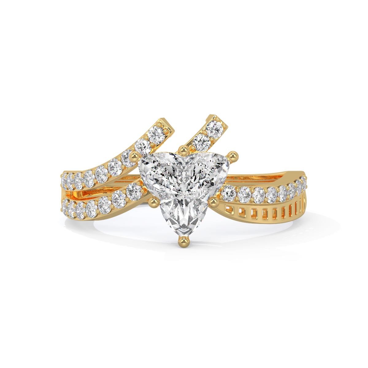 Lotus-Cut Diamond Ring