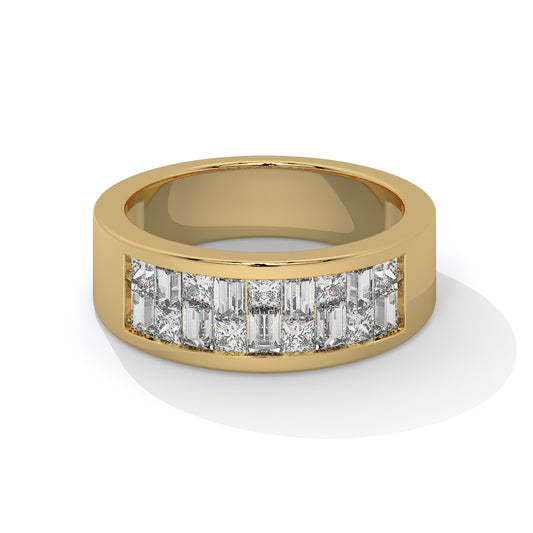 Elegant Diamond Channel-Set Men's Ring