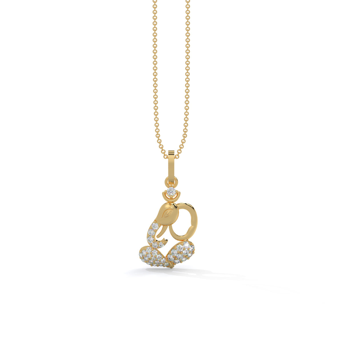 Divine Lord Ganesha Diamond Pendant