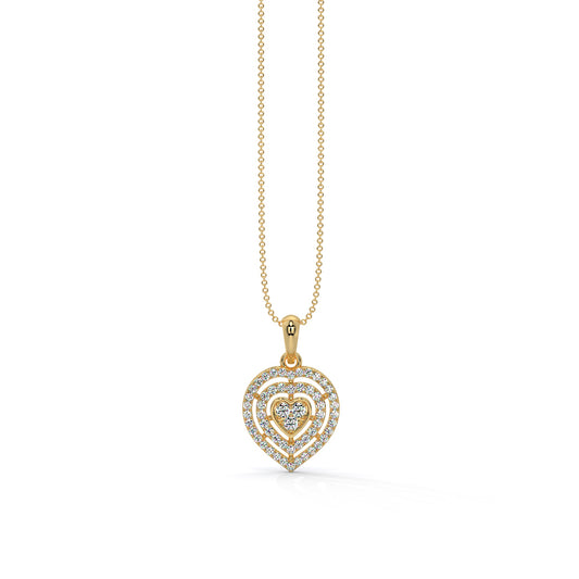 Starlight Diamond Heart Pendant