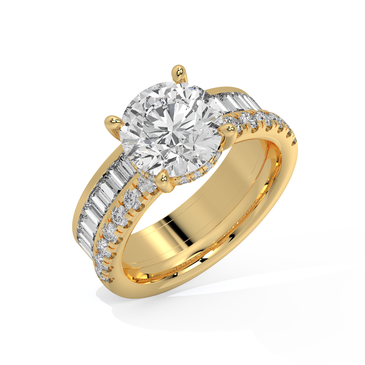 Crownlight Duo Bridal Bypass Ring
