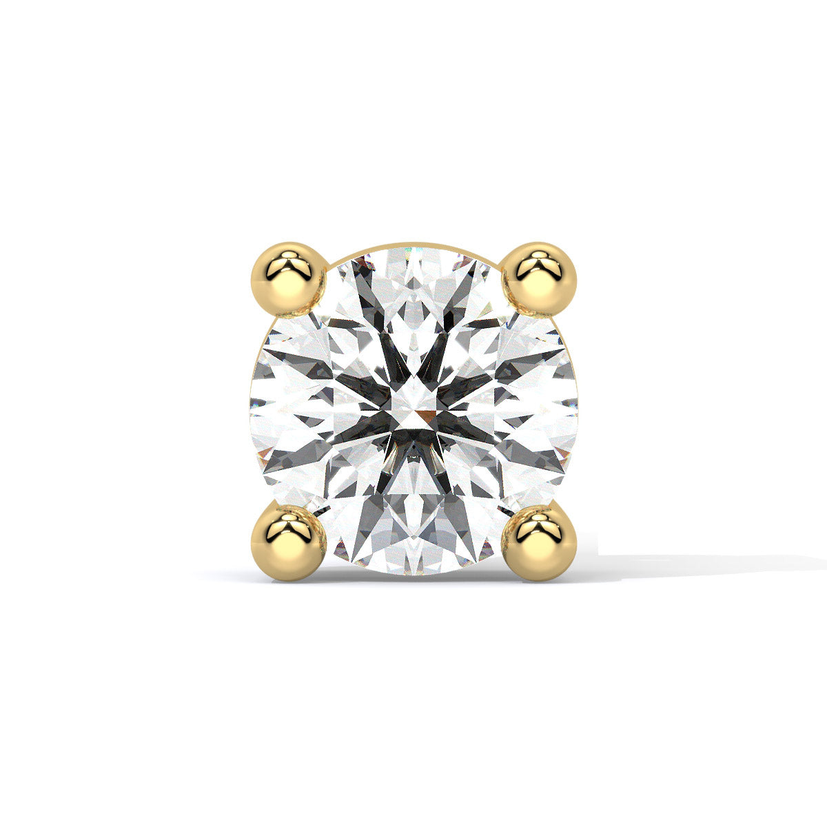 Shining Solitaire Men's Diamond Stud