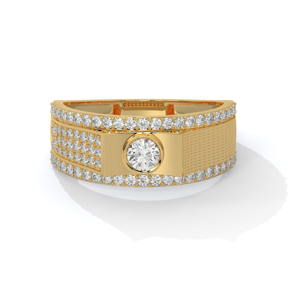 Majestic Zenith – Bold Men's Diamond Ring